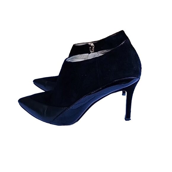 Louise etCie Genuine Leather & Suede Point Toe HighHeel Stilettos Sz 8.5M Bootie - Picture 1 of 16